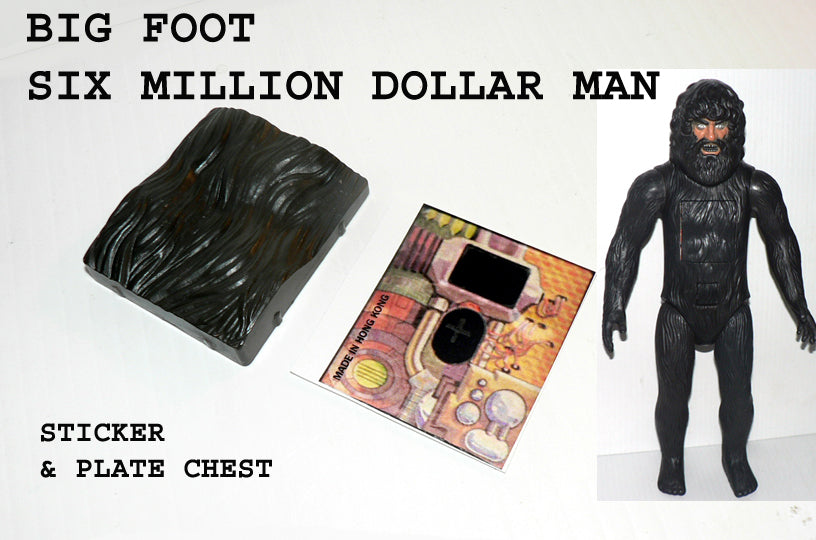 BIG FOOT PLASTIC CHEST AND STICKER