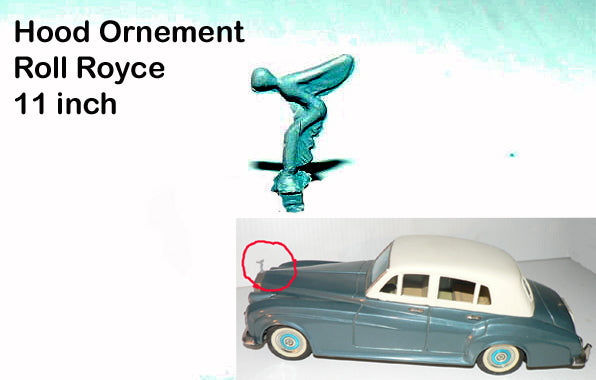 HOOD ORNEMENT FOR THE 12 INCH ROLLS ROYCE CAR