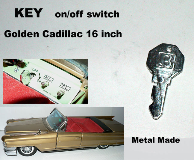 KEY FOR GOLDEN CADILLAC 17 INCH ( ON-OFF SWITCH )